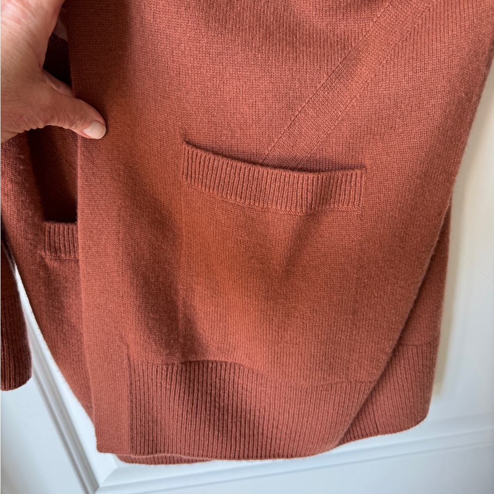 Vince Rust Cashmere Cardigan Sweater Size S - Picture 5 of 8